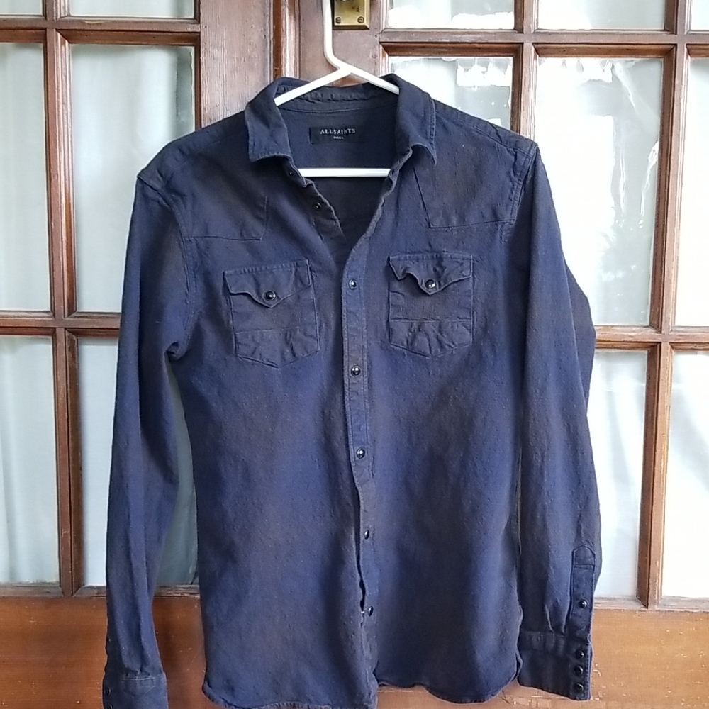 All Saints Flannel Western Shirt Size Small